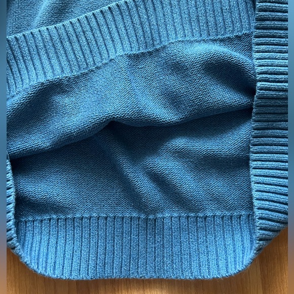 Vintage L.L. Bean Men's Quarter Zip-Up Sweater in Blue Size XL - Picture 7 of 9